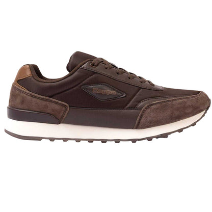 Dark Brown - Front - Kappa Mens Suede Flat Trainers