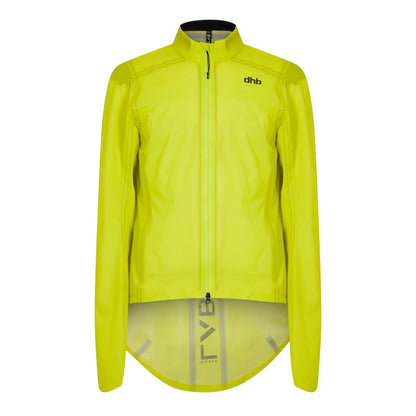 Yellow - Front - dhb Mens Aeron Water Repellent Lightweight Cycling Jacket