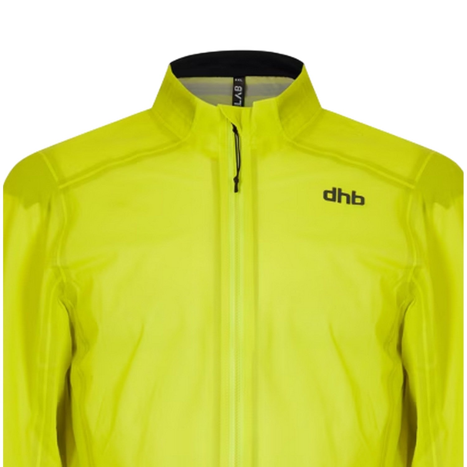 Yellow - Side - dhb Mens Aeron Water Repellent Lightweight Cycling Jacket