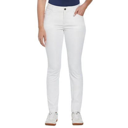 Bright White - Front - Original Penguin Womens-Ladies Veronica Slim Golf Trousers