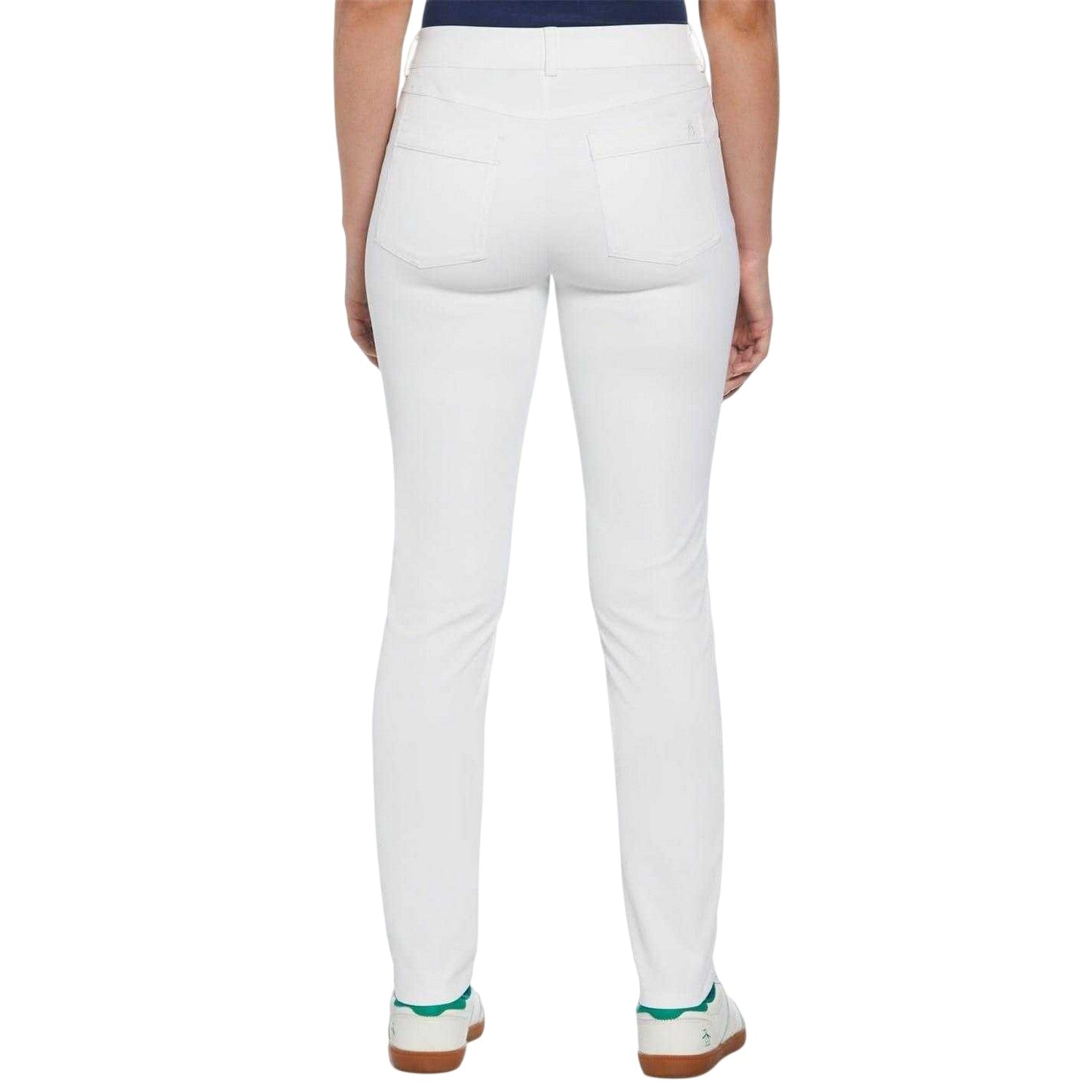 Bright White - Back - Original Penguin Womens-Ladies Veronica Slim Golf Trousers