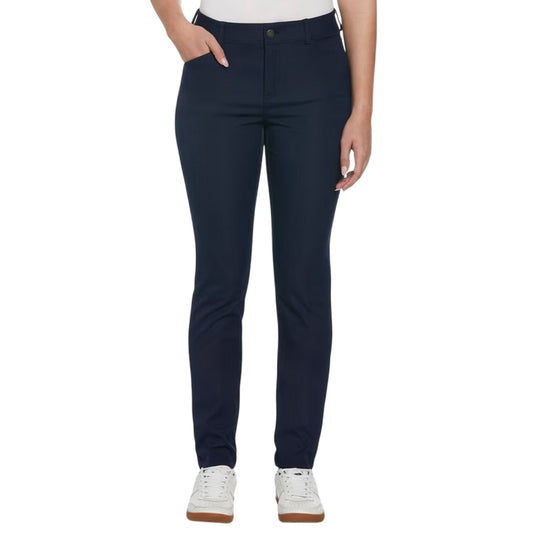 Black Iris - Front - Original Penguin Womens-Ladies Veronica Slim Golf Trousers