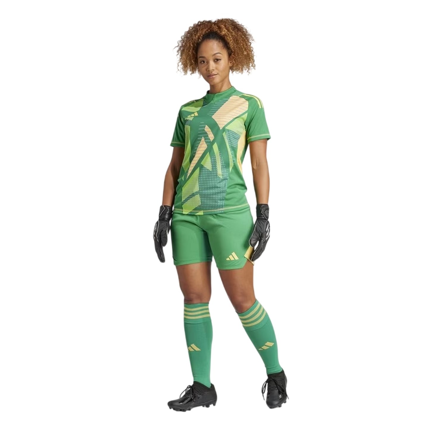 Team Green - Pack Shot - Adidas Womens-Ladies Tiro 24 Pro Moisture Wicking Goalkeeper Shorts