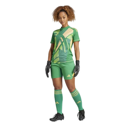 Team Green - Pack Shot - Adidas Womens-Ladies Tiro 24 Pro Moisture Wicking Goalkeeper Shorts