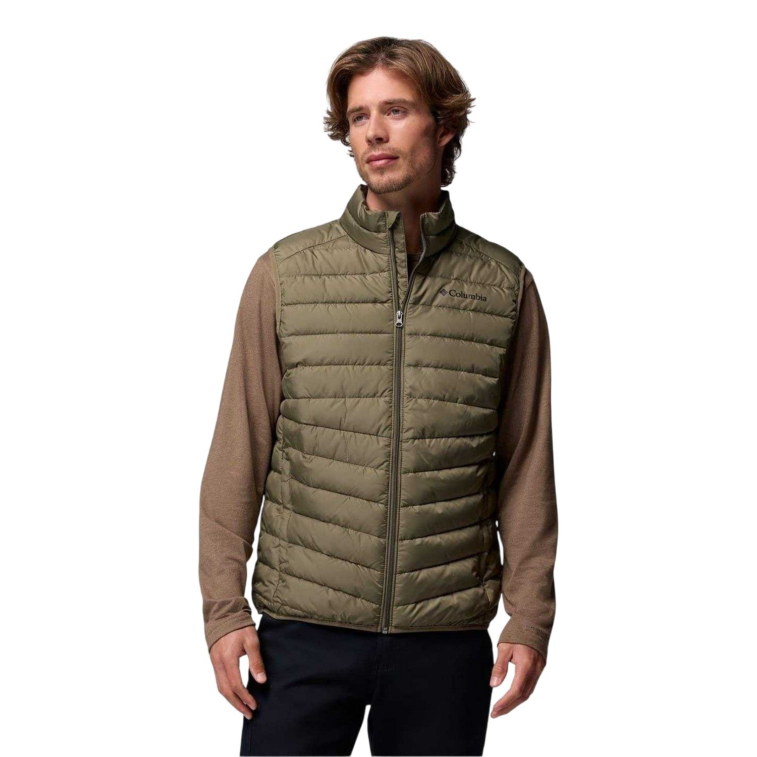 Stone Green - Front - Columbia Mens Puffer Regular Gilet