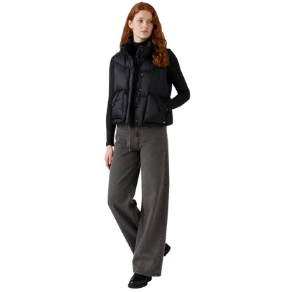 Black - Lifestyle - Levis Womens-Ladies Western Bubble Gilet