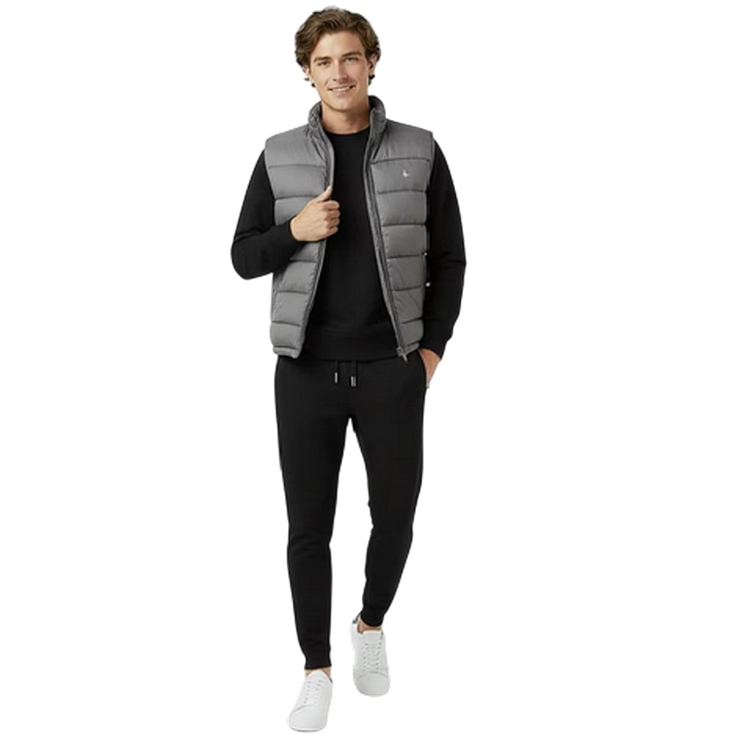 Granite Grey - Lifestyle - Jack Wills Mens Kershaw Lightweight Puffer Gilet
