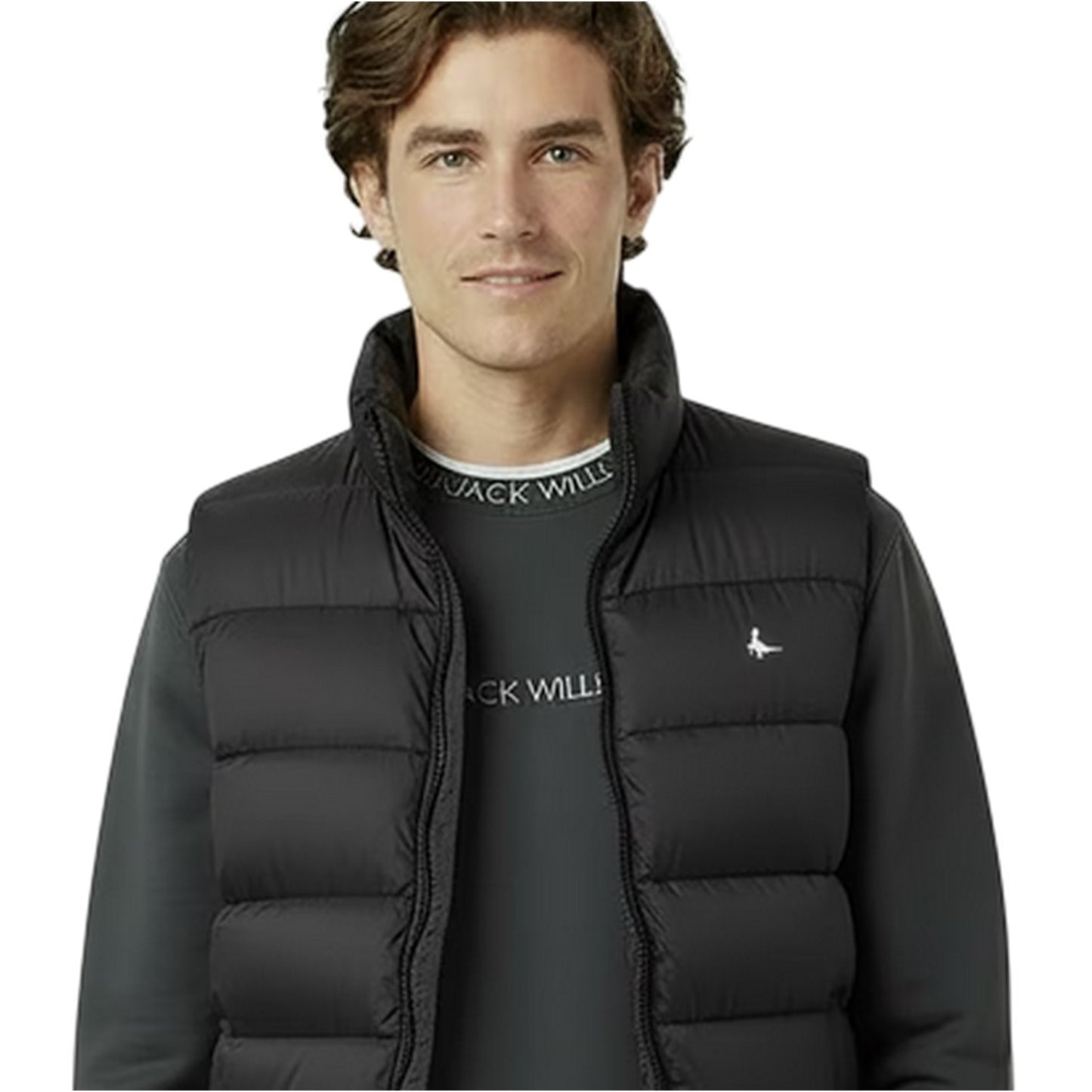 Black - Side - Jack Wills Mens Kershaw Lightweight Puffer Gilet
