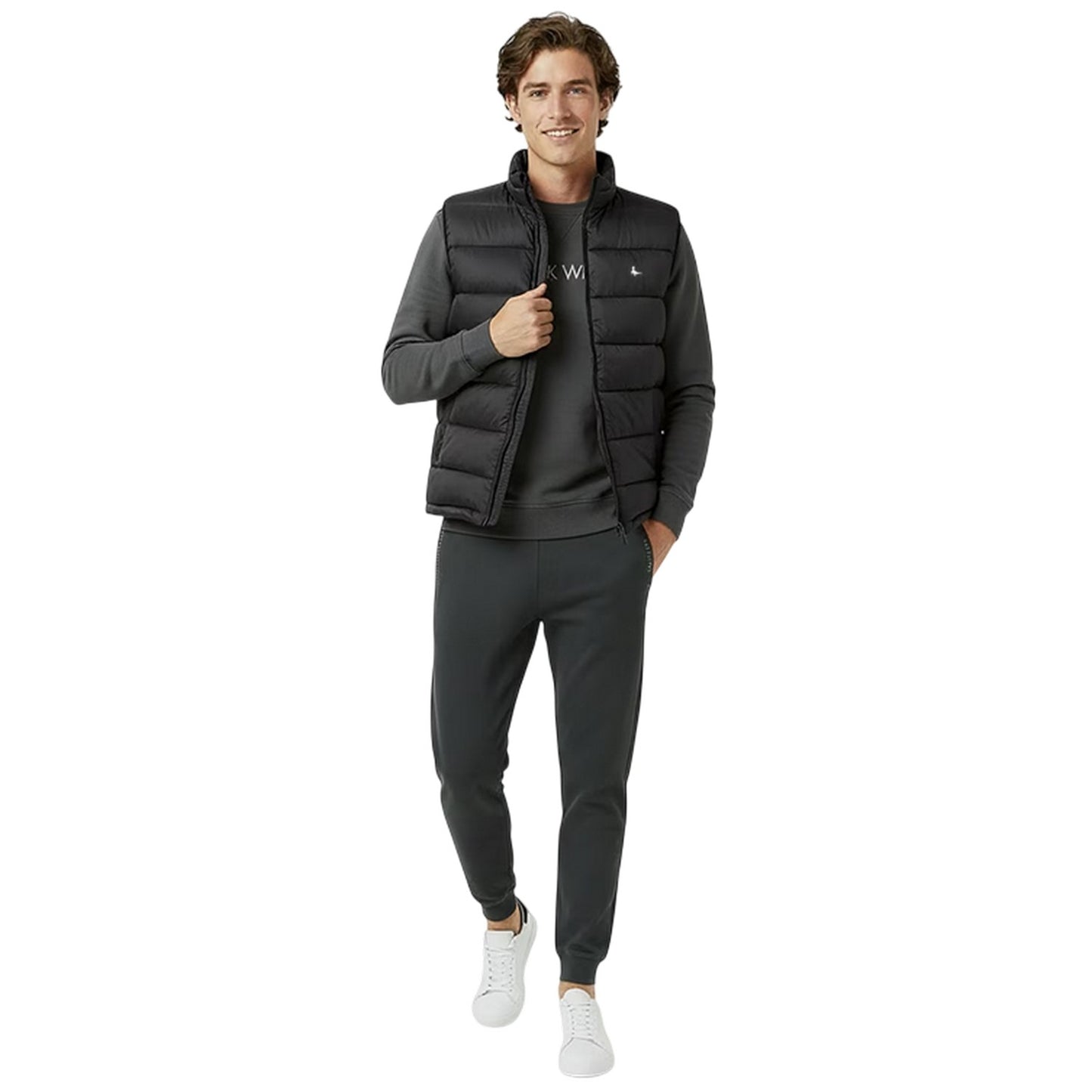 Black - Lifestyle - Jack Wills Mens Kershaw Lightweight Puffer Gilet