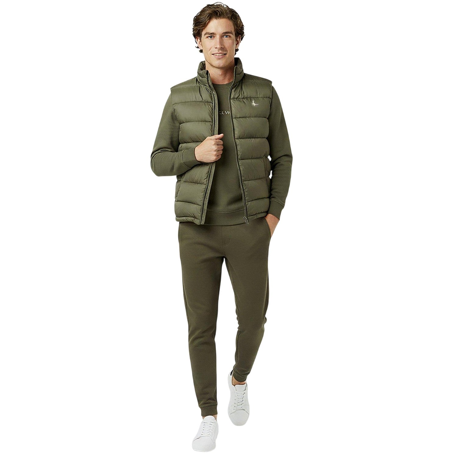 Dark Khaki - Lifestyle - Jack Wills Mens Kershaw Lightweight Puffer Gilet