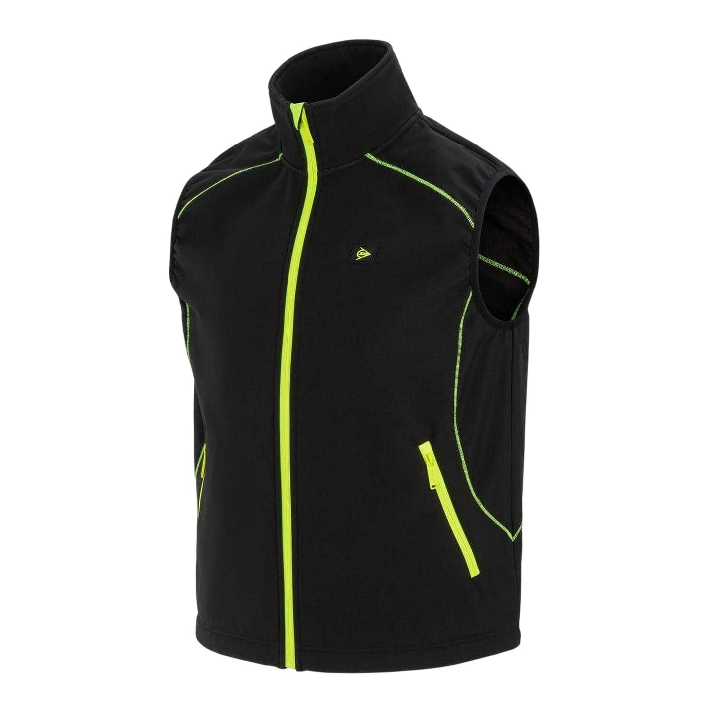 Black - Side - Dunlop Mens Softshell Gilet