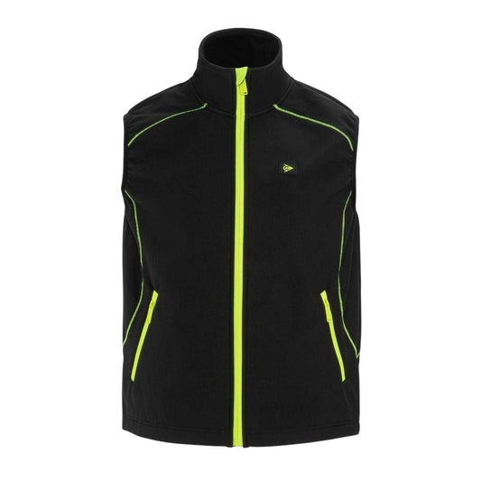 Black - Front - Dunlop Mens Softshell Gilet