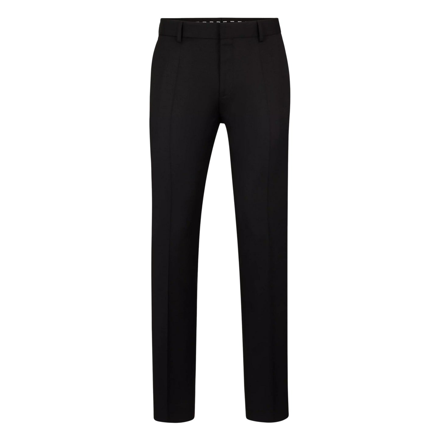 Black - Front - Boss Mens Virgin Wool Trousers