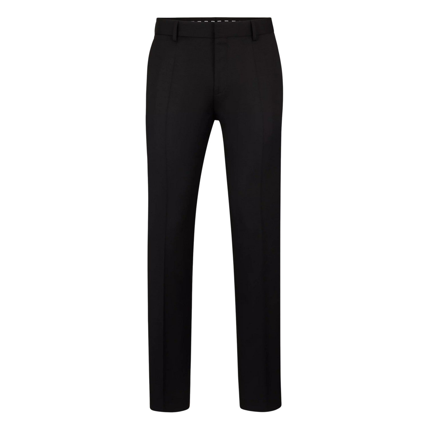 Black - Front - Boss Mens Virgin Wool Trousers
