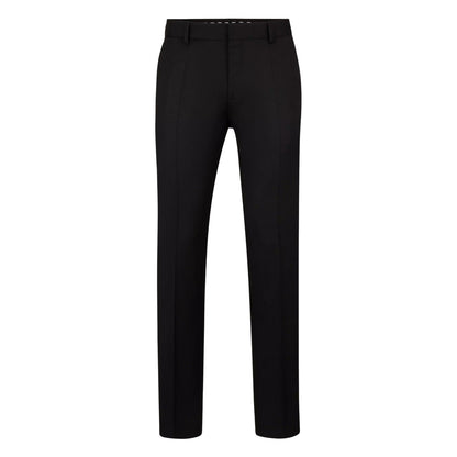 Black - Front - Boss Mens Virgin Wool Trousers