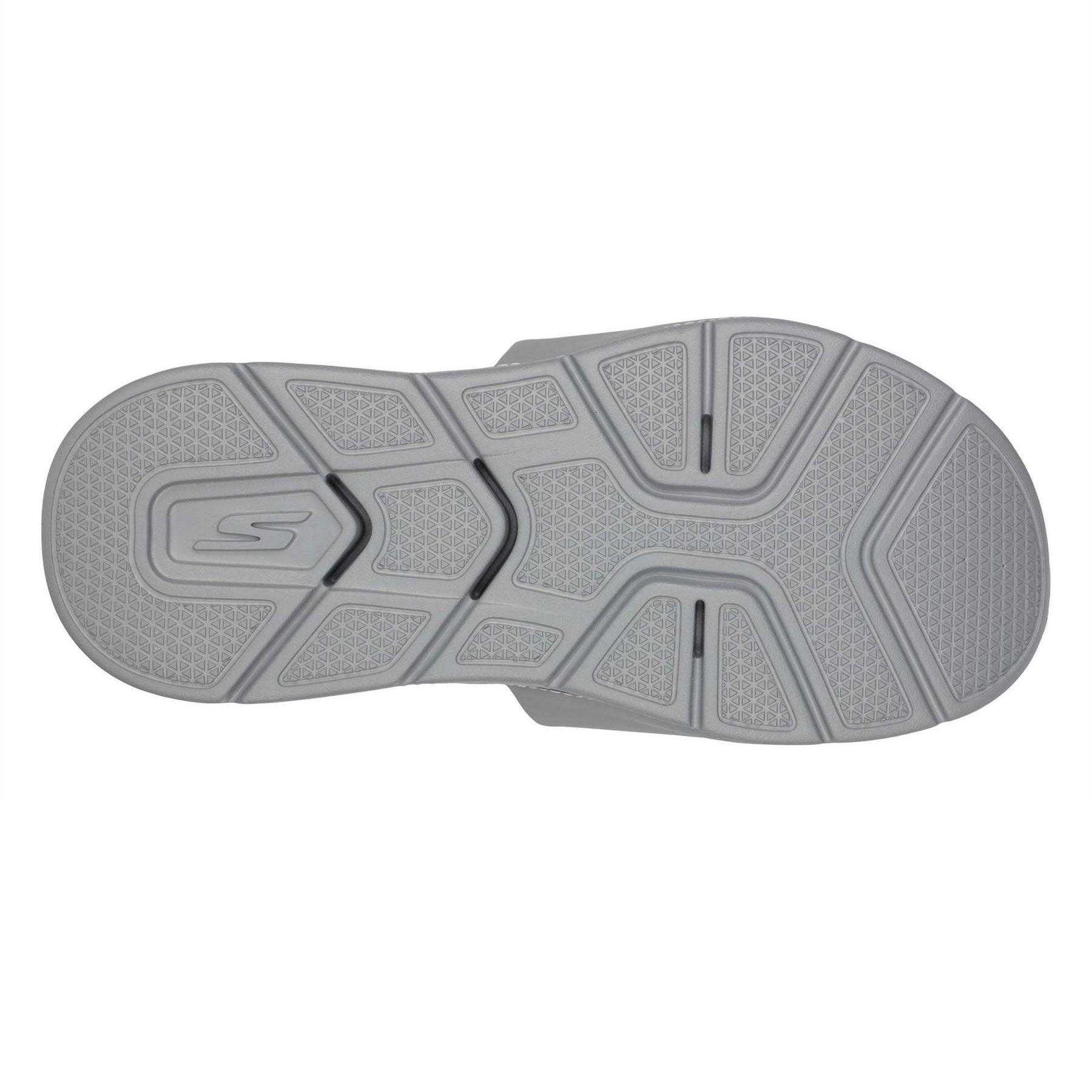 Charcoal-Blue - Back - Skechers Mens Flat Sandals