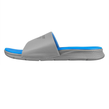 Charcoal-Blue - Side - Skechers Mens Flat Sandals