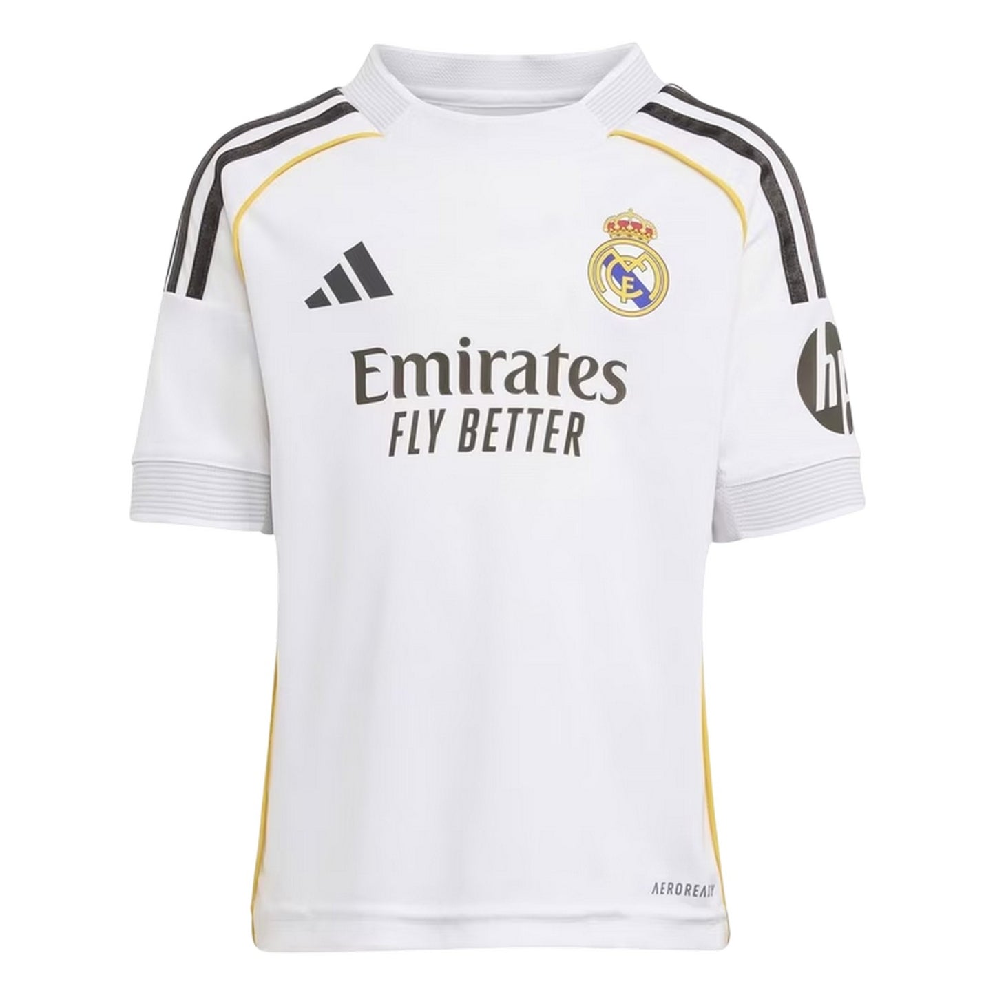White - Side - Adidas Childrens-Kids 2025-2026 Real Madrid CF Home Kit Set