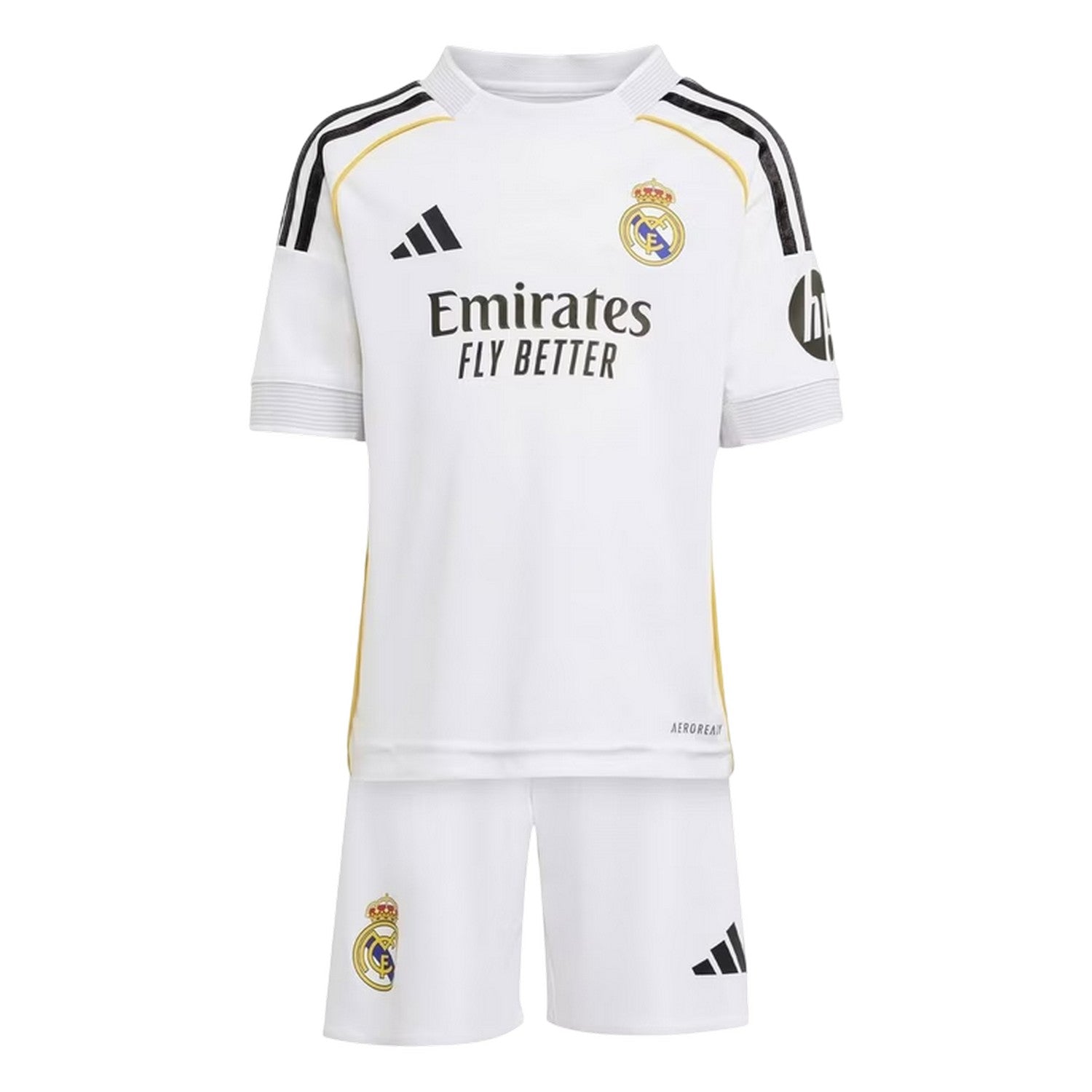 White - Front - Adidas Childrens-Kids 2025-2026 Real Madrid CF Home Kit Set
