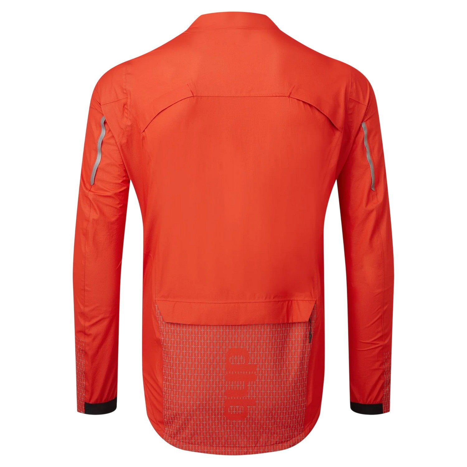 Red - Back - dhb Mens Aeron Reflective Waterproof Cycling Jacket