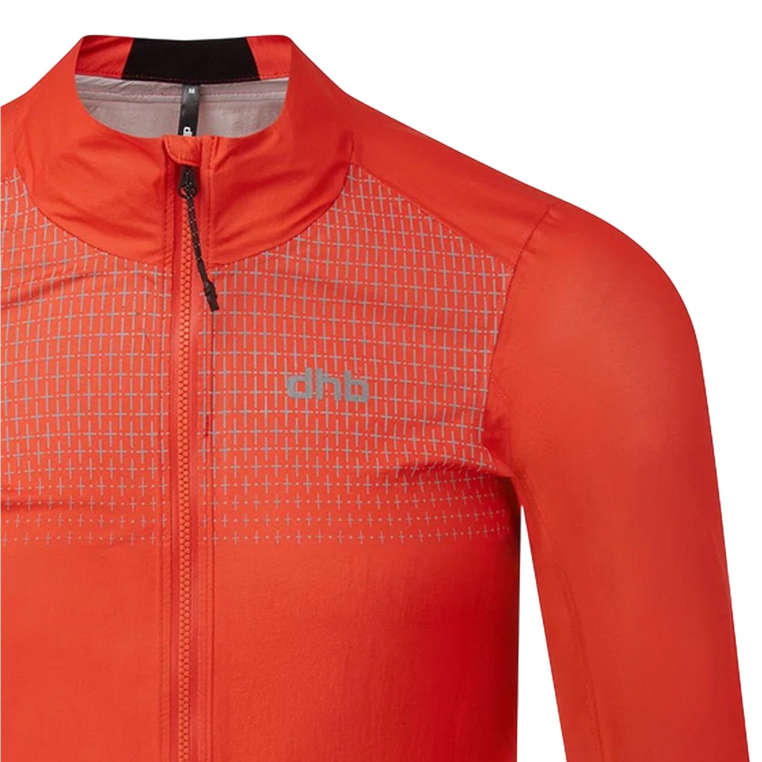 Red - Side - dhb Mens Aeron Reflective Waterproof Cycling Jacket