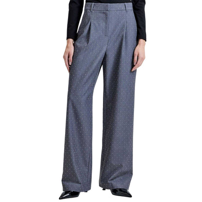 Grey - Side - French Connection Womens-Ladies Sherry Polka Dot Relaxed Fit Trousers