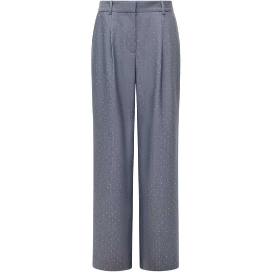 Grey - Front - French Connection Womens-Ladies Sherry Polka Dot Relaxed Fit Trousers