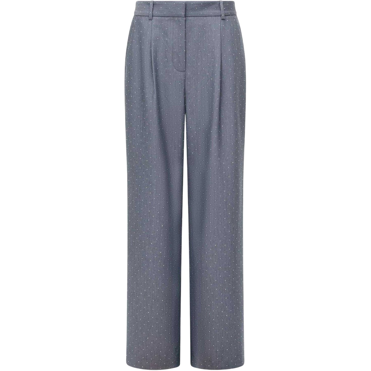 Grey - Front - French Connection Womens-Ladies Sherry Polka Dot Relaxed Fit Trousers