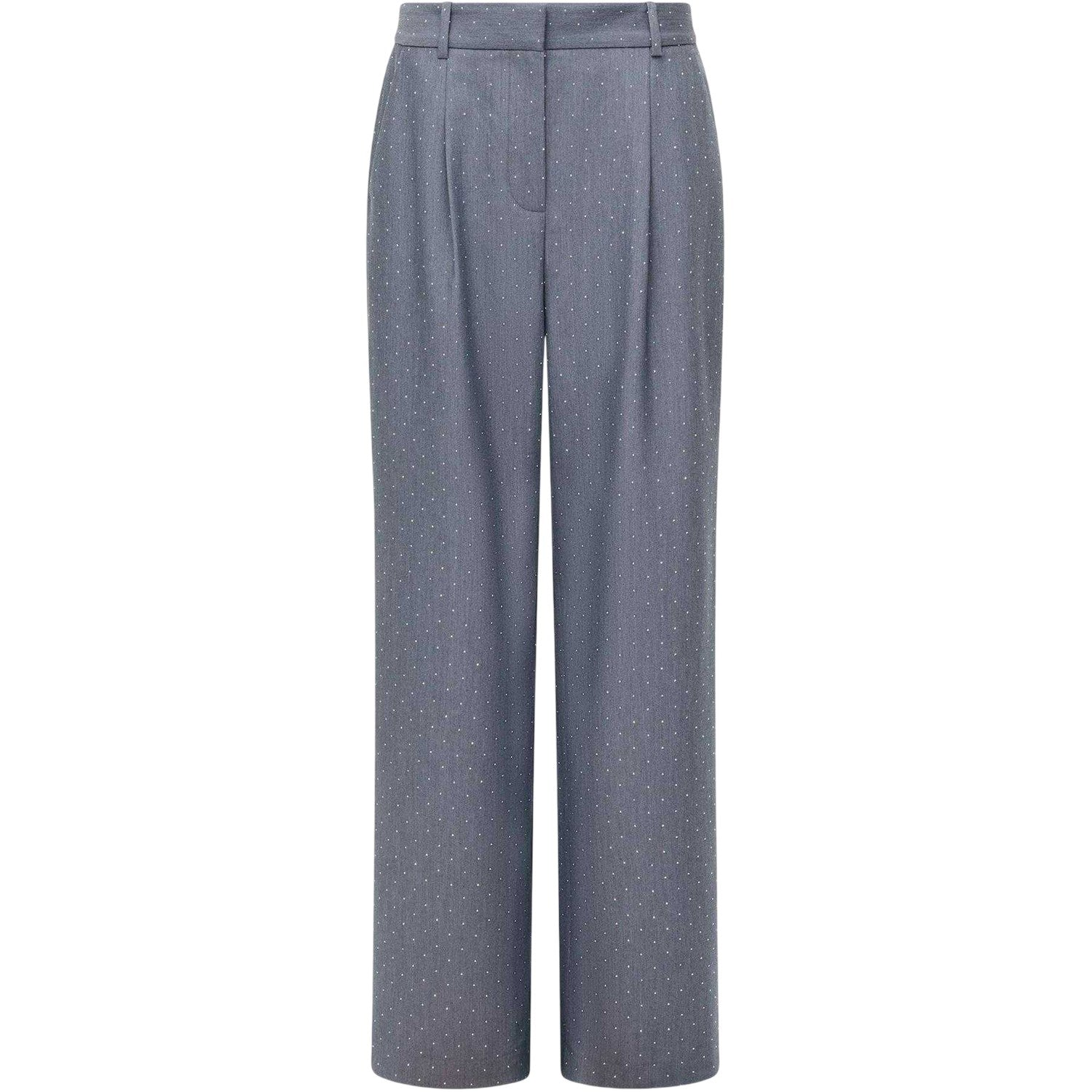 Grey - Front - French Connection Womens-Ladies Sherry Polka Dot Relaxed Fit Trousers