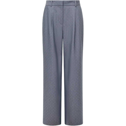Grey - Front - French Connection Womens-Ladies Sherry Polka Dot Relaxed Fit Trousers