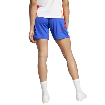 Lucid Blue - Back - Adidas Womens-Ladies Tiro 24 Side Logo Football Shorts
