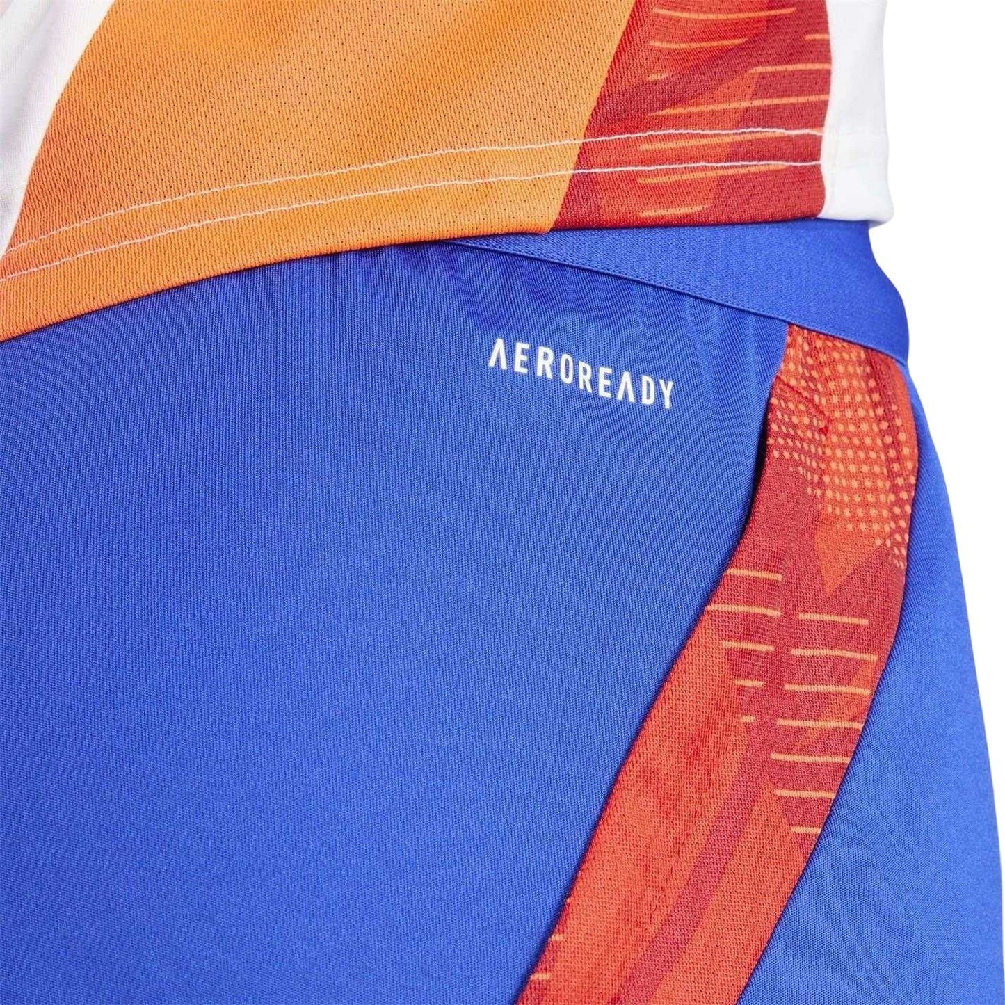 Lucid Blue - Side - Adidas Womens-Ladies Tiro 24 Side Logo Football Shorts
