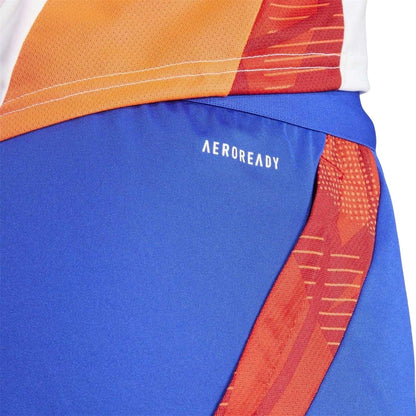 Lucid Blue - Side - Adidas Womens-Ladies Tiro 24 Side Logo Football Shorts
