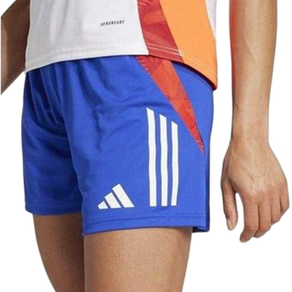 Lucid Blue - Lifestyle - Adidas Womens-Ladies Tiro 24 Side Logo Football Shorts