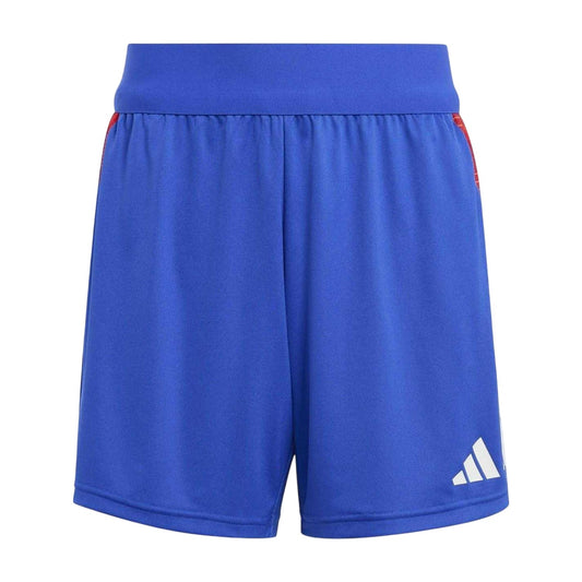 Lucid Blue - Front - Adidas Womens-Ladies Tiro 24 Side Logo Football Shorts