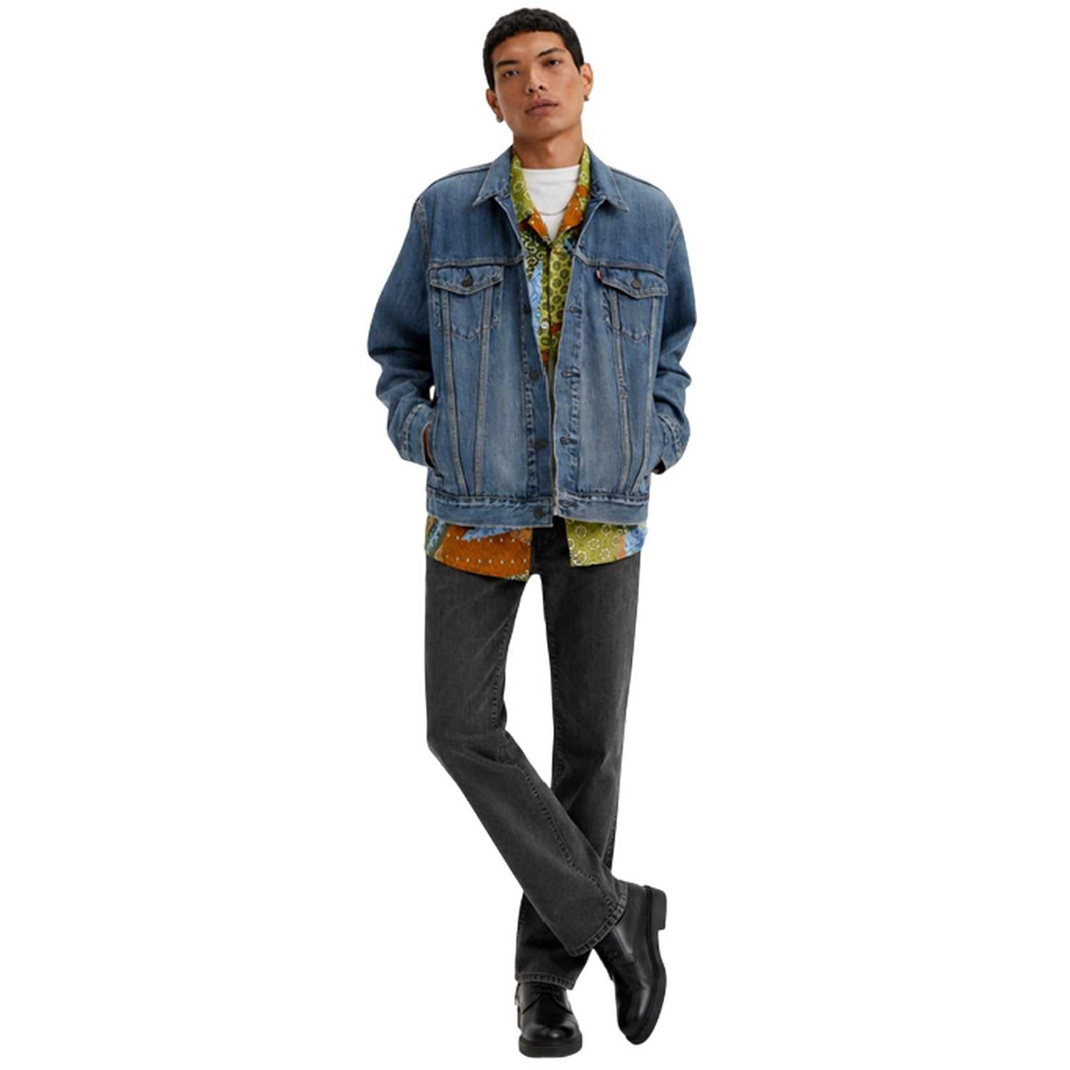 Sky Blue - Lifestyle - Levis Mens Cotton Denim Long-Sleeved Trucker Jacket