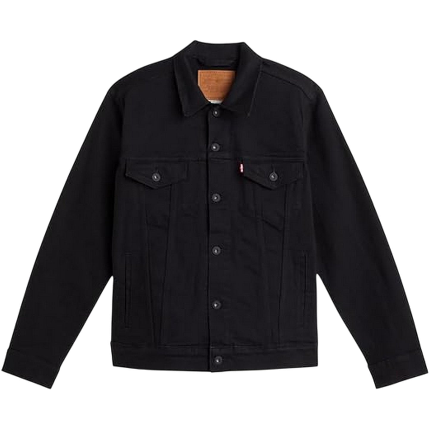 Black - Front - Levis Mens Cotton Denim Long-Sleeved Trucker Jacket