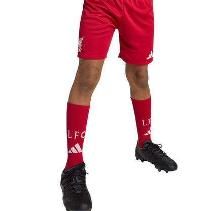 Red - Lifestyle - Adidas Childrens-Kids 2025-2026 Liverpool FC Football Kit