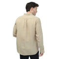 Beige - Back - Gant Mens Linen Regular Shirt