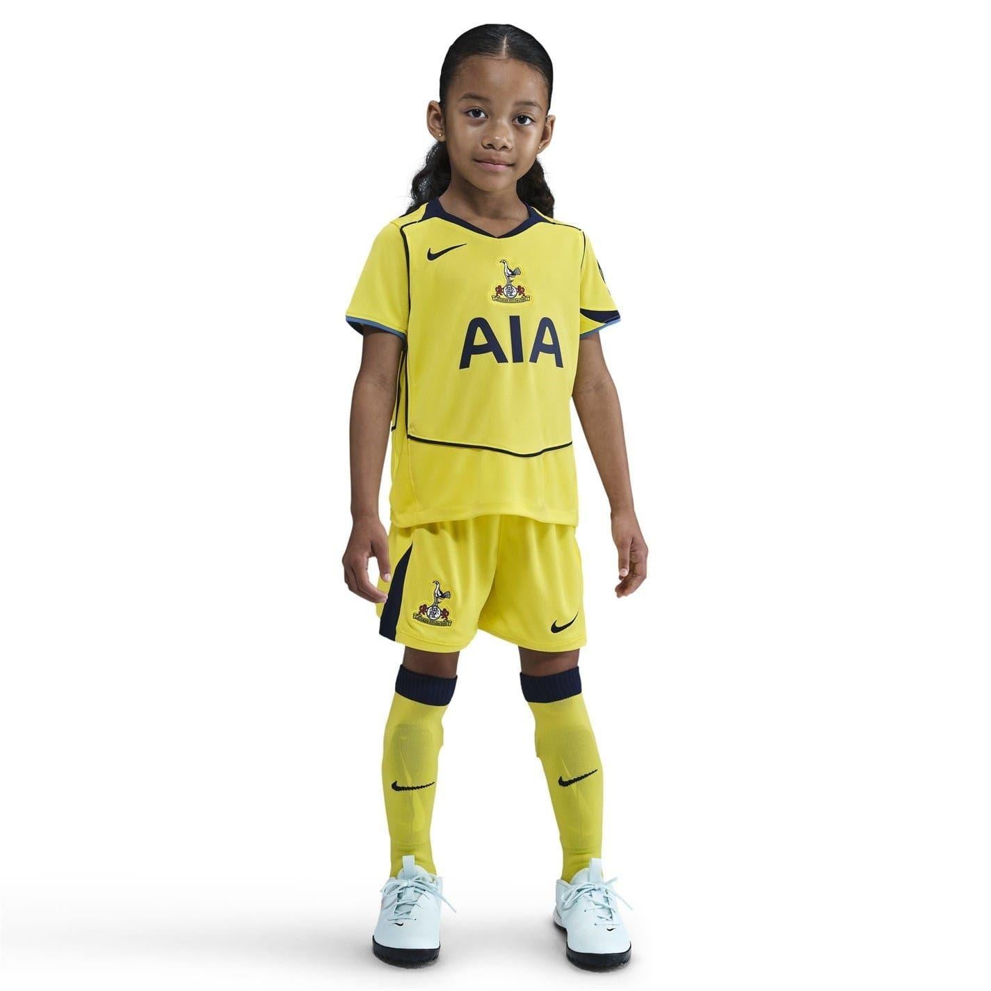 Yellow-Blue - Back - Nike Childrens-Kids 2025-2026 Tottenham Hotspur FC Third Kit