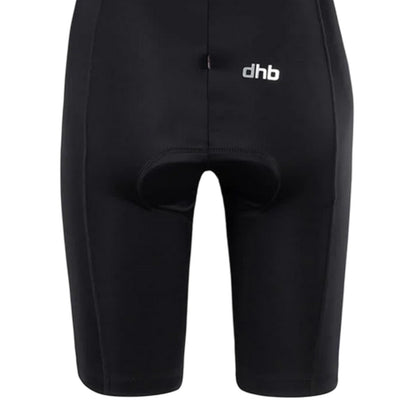 Black - Lifestyle - dhb Womens-Ladies Plain Cycling Bib Shorts