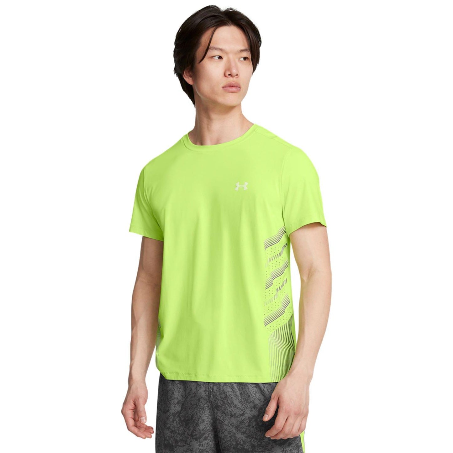 Green - Front - Under Armour Mens Launch Elite Graphic T-Shirt