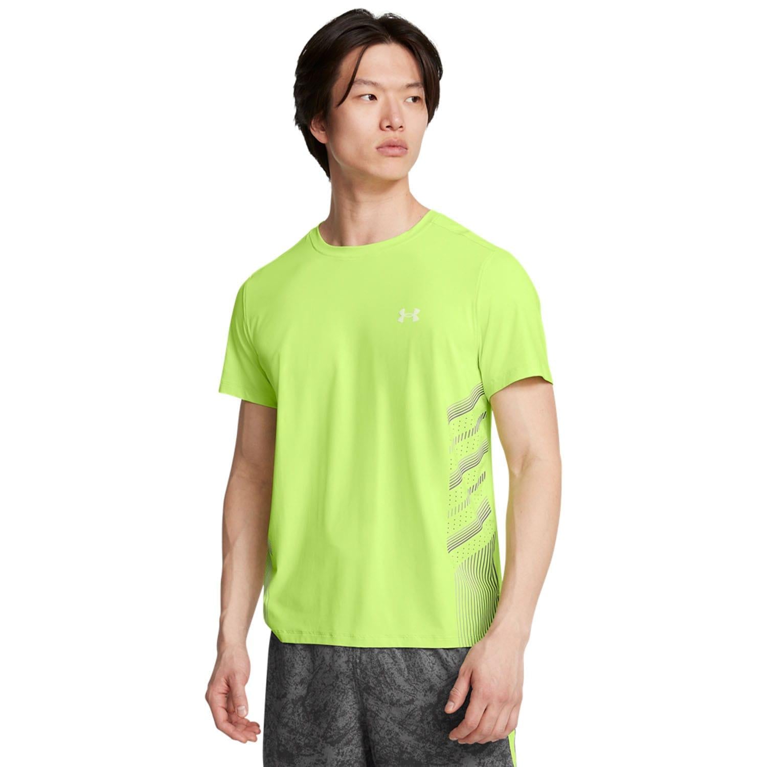 Green - Front - Under Armour Mens Launch Elite Graphic T-Shirt