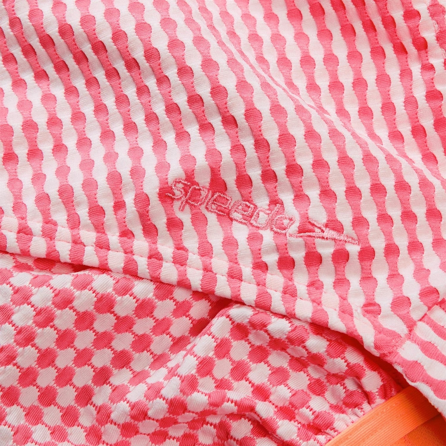 Light Pink - Lifestyle - Speedo Womens-Ladies Gingham One Piece Swimsuit