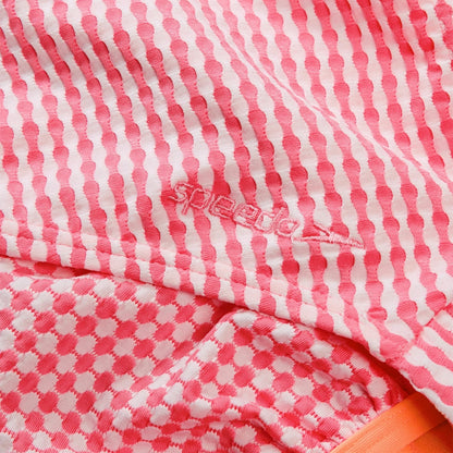 Light Pink - Lifestyle - Speedo Womens-Ladies Gingham One Piece Swimsuit