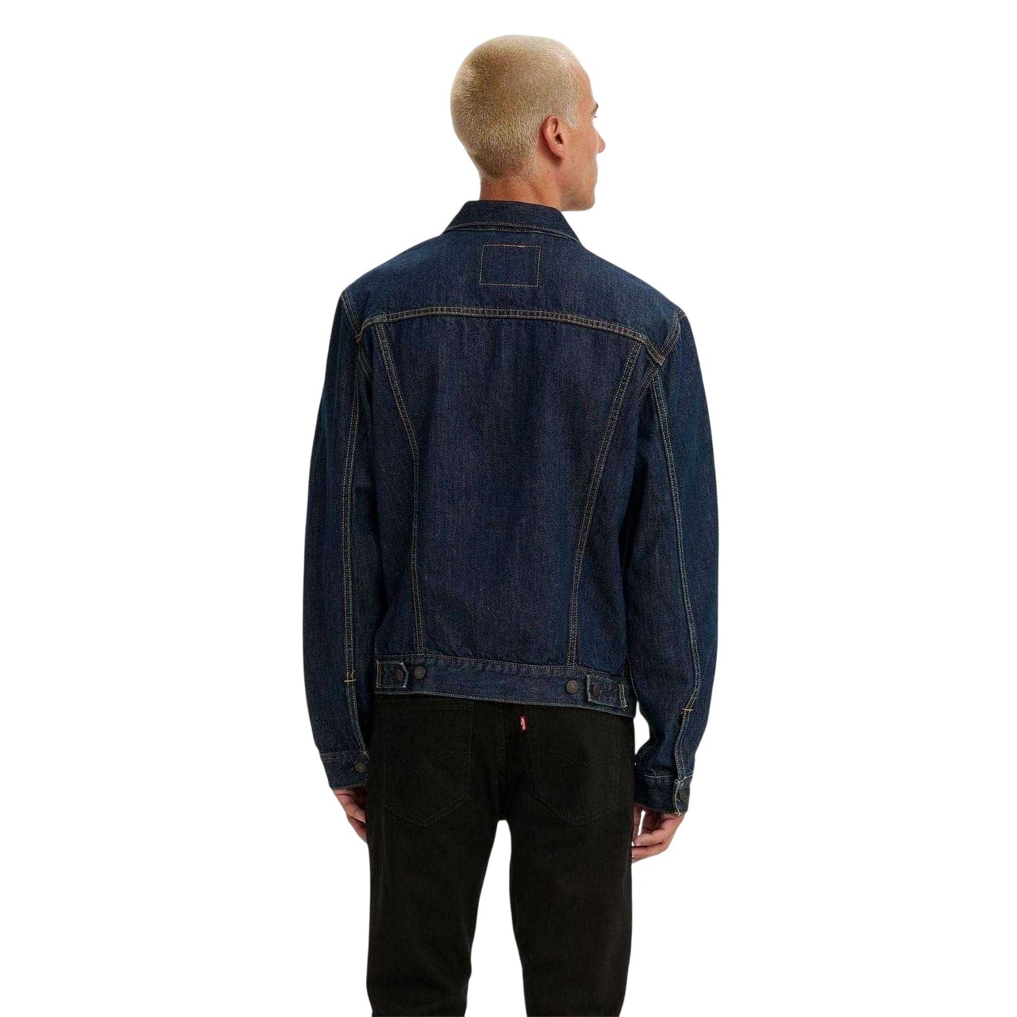 Blue - Back - Levis Mens Denim Trucker Jacket