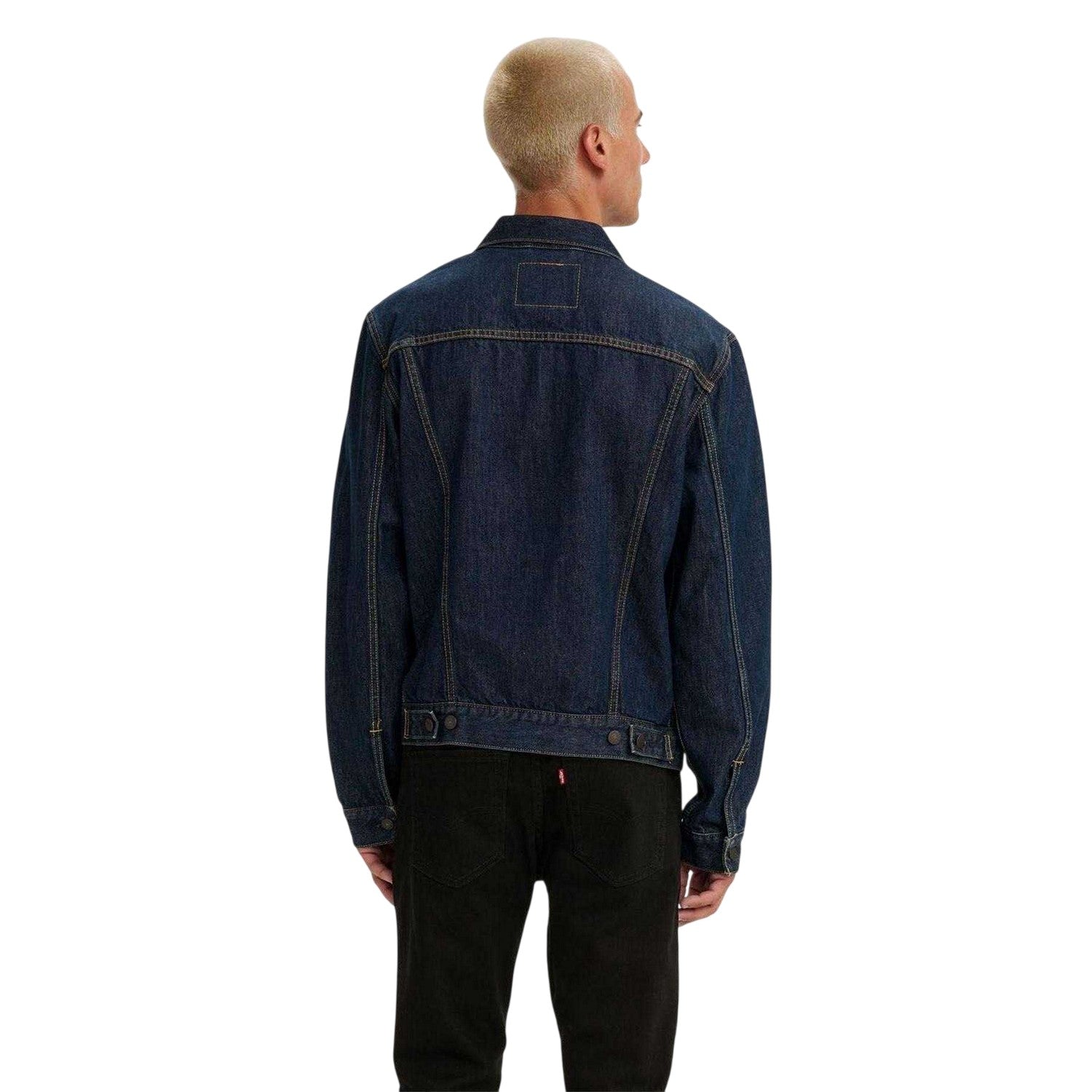 Blue - Back - Levis Mens Denim Trucker Jacket