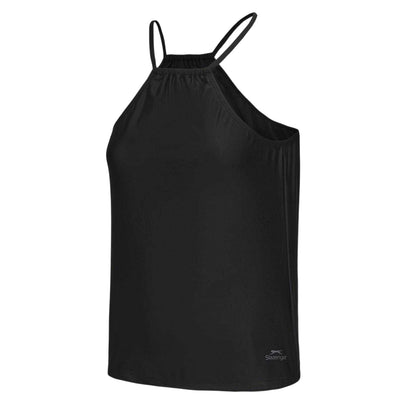 Black - Side - Slazenger Womens-Ladies Logo Tankini Set