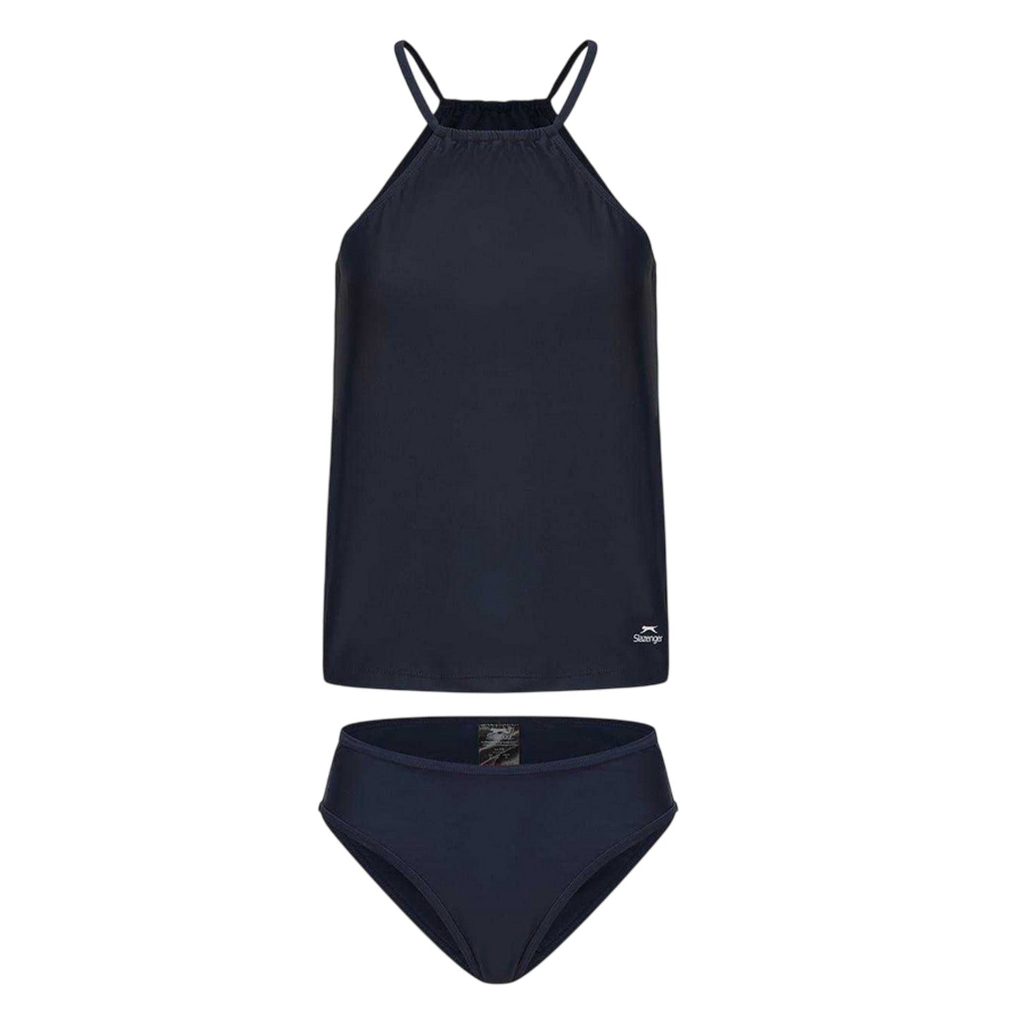 Navy - Front - Slazenger Womens-Ladies Logo Tankini Set