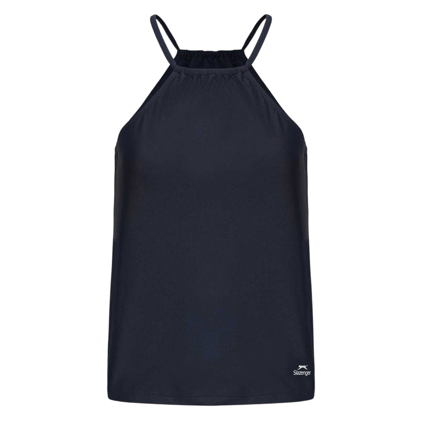 Navy - Back - Slazenger Womens-Ladies Logo Tankini Set